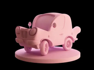 Car Cartoon Low-poly 3D model