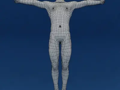 Ornamental sculpture Low-poly 3D model