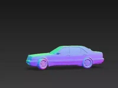 Mercedes w140 3D model 3D print model