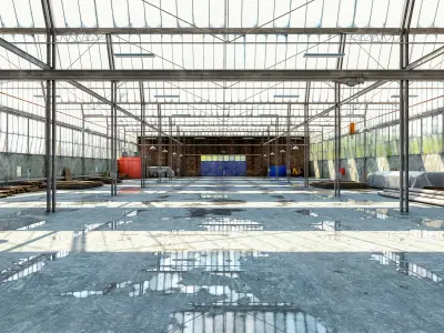 Warehouse Interior 3D Model 3D model