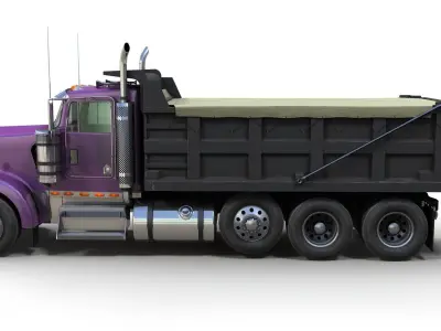 Kenworth dump truck Low-poly 3D model