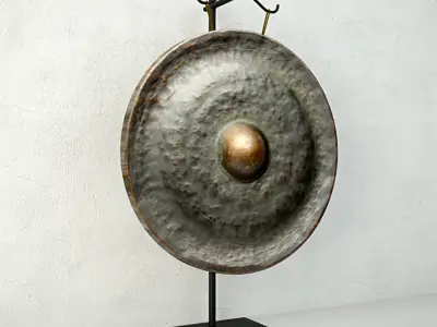 19th Century Laos Bronze Gong 3D model