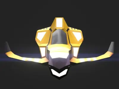 3DP Spaceships Collection - The XZ Banananana Low-poly 3D model