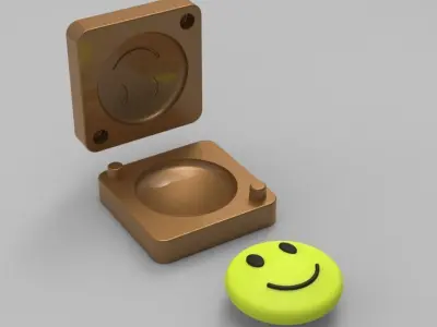 Smiling Face Mold Single 3D print model