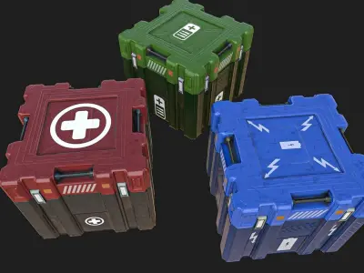 Sci-Fi Pickup Items  Pack Low-poly 3D model
