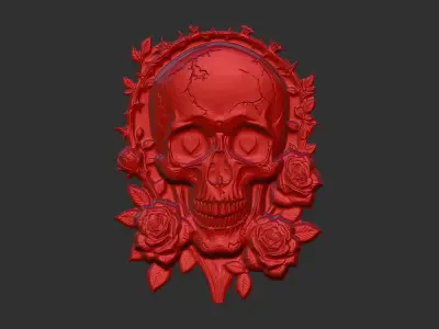 skull cnc decor  3D print model