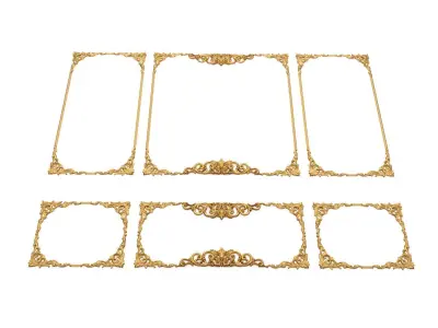 Plaster decorative frame 3d mode 010 3D model