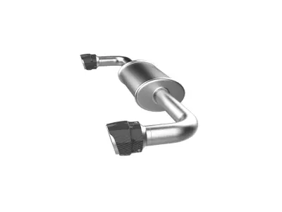 Car Exhaust with Dual Mufflers 3D print model