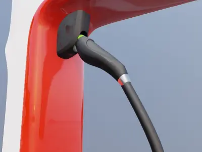 tesla super charger 3D model