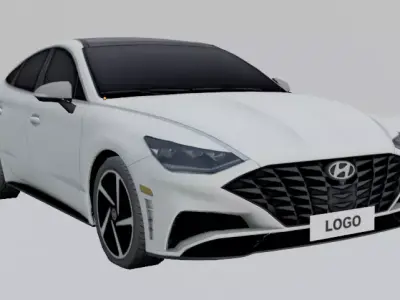 HYUNDAI SONATA LOWPOLY Low-poly 3D model