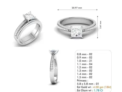 wedding ring design 3D print model