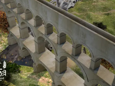 Roman Island Aqueduct  3D model