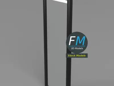 Wall mounted mirror 3D model