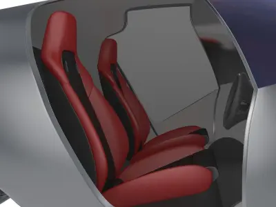 Car missile future 3D model