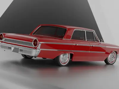 1960s Muscle Car 7 Fully Featured Low-poly 3D model