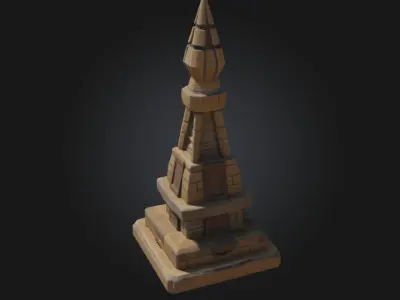 Stone Obelisk Monument  A Towering Symbol of Power and Legacy 3D model