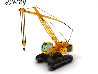 Construction Crane Model Pack with Detailed Textures Low-poly 3D model