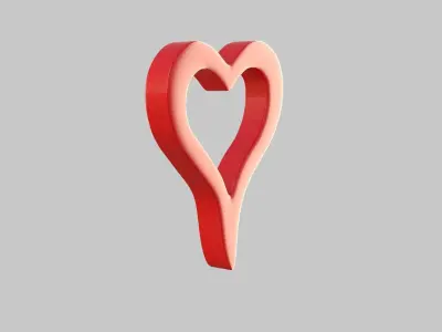 Heart icon v 21 3D model