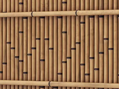 Bamboo thin branch decor n25 3D model