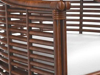 Knox Rattan Accent Arm Chair 3D model