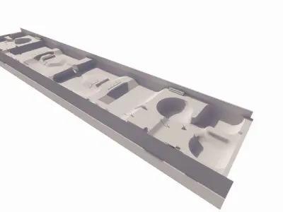 Skatepark-Skate Park PACK  Low-poly 3D model