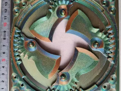 D70T8B4TY2 Motorized Manually open close shutter CNC machining  3D print model