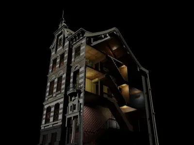 Vintage Buinding  House 3D model