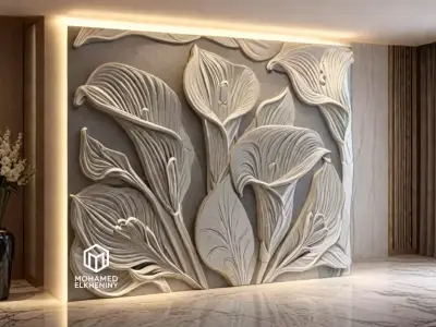 3D CNC Wall Panels Modern Wall Decor Model 01 3D model
