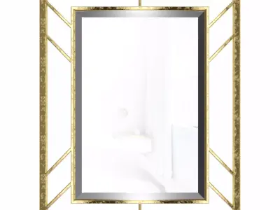 Rectangular decorative mirror KFE1350 3D model purchase