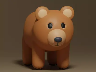 Cartoon Cute Bear 1 3D model