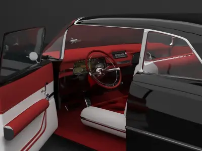 black classic car 3D model