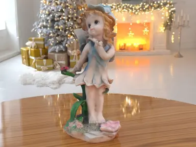 Girl Ada Statue low-poly PBR Ornament figurine VR-AR Low-poly 3D model