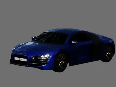 Audi R8 Low-poly 3D model