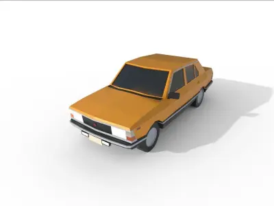 Fiat Argenta 1982 - 1498 poly - 7 Diffirent Colour Low-poly 3D model