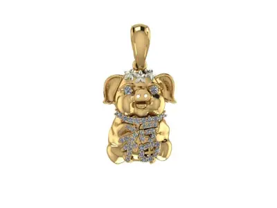 Chinese pig  Golden pig 3D print model by Rithy-Jewelry-design 3D print model