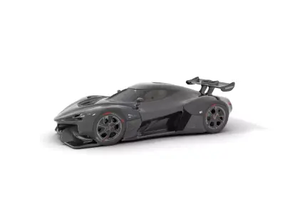 Sleek Racing Car model pack Low-poly 3D model