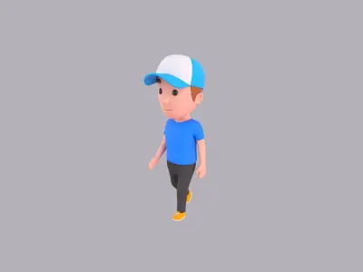  Cartoon Male Character Rigged 010 3D model