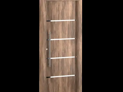 Interior-exterior Wooden Door Free 3D model