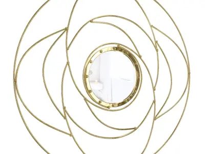 Mabie Circular Accent Mirror 3D model