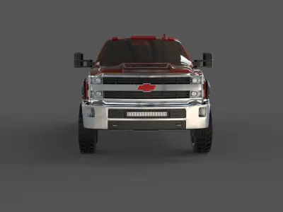 Chevrolet Silverado Truck 3d Model Low-poly 3D model