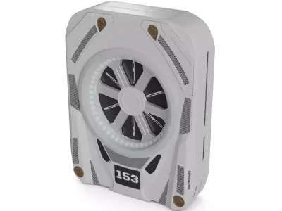 Portable air compressor 3D model