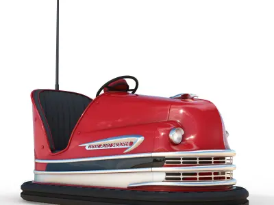 Retro bumper car 3D model