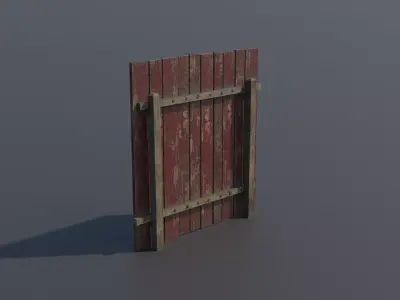 Realistic Wooden Fence - Game-Ready Asset Free low-poly 3D model