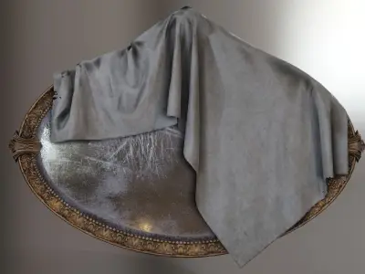 Old mirror Low-poly 3D model