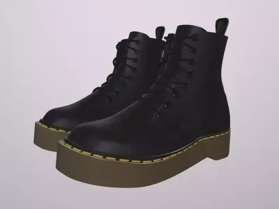 DR MARTENS 1460 BOOTS PBR Low-poly 3D model