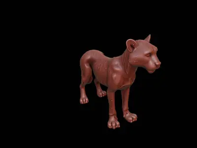 Cheetah Animal Sculpture 3D print model buy
