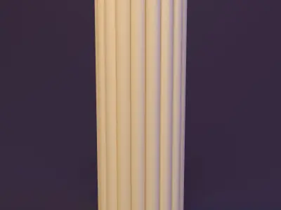 Striped Pillar Candle 3D print model