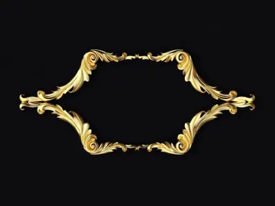 Central decor ornament for furniture 3D model 700