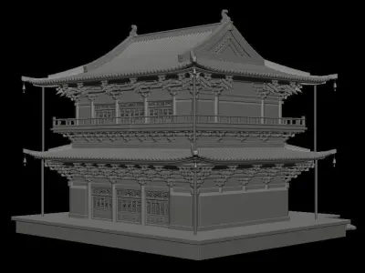 Guanyin Pavilion Free 3D print model