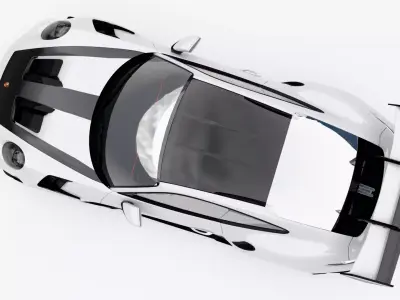 Porsche GT3 RS Low-poly 3D model
